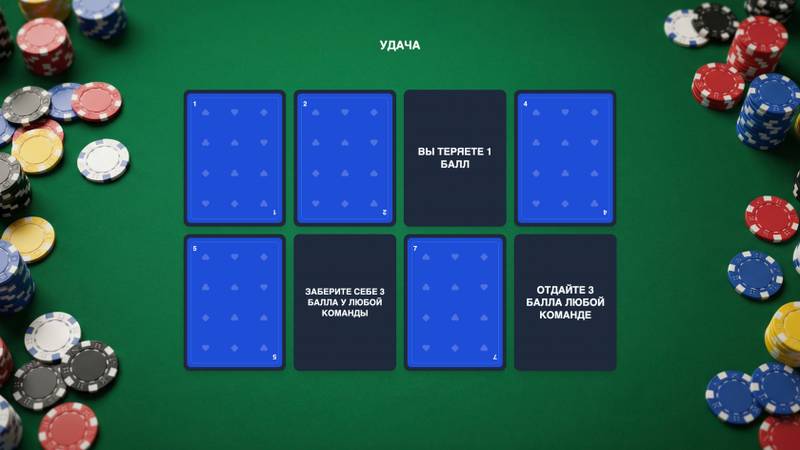 Раунд «Удача» в игре «Умное казино»